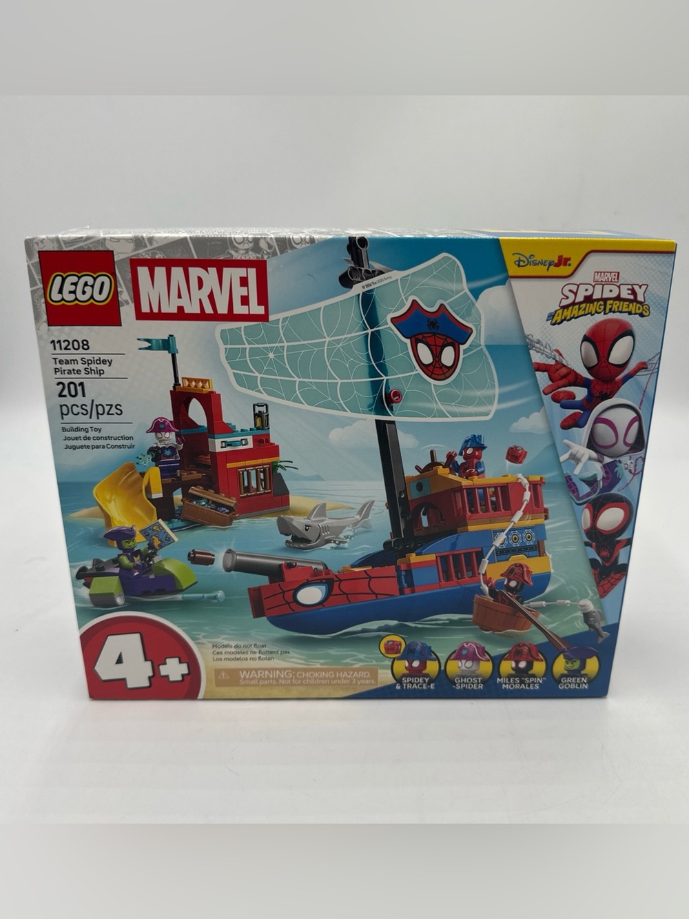 LEGO Marvel 11208 Team Spidey Pirate Ship 201 Pieces 4 Minifigures NEW